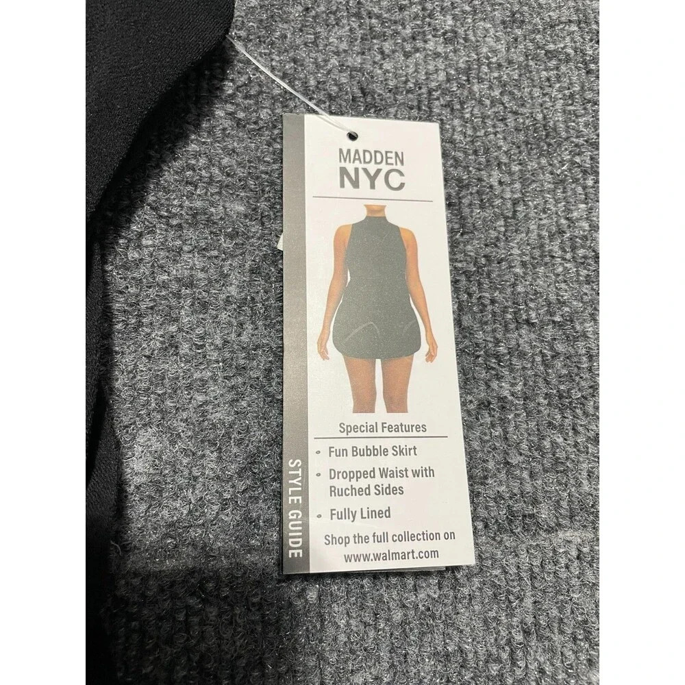 Madden NYC Dress Women's Size M Black Bubble Skirt New - Picture 4 of 10